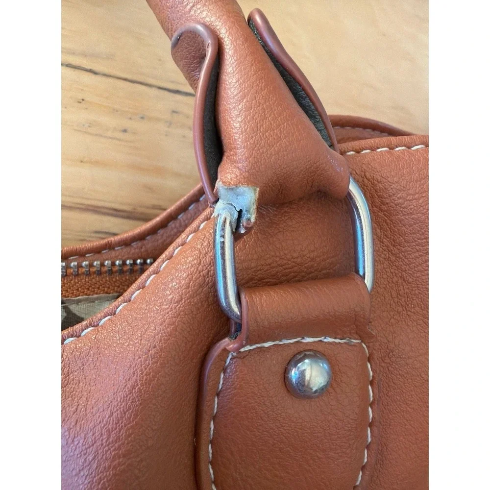 Coach Ashley Leather‎ Convertible Satchel Shoulder Bag Brown